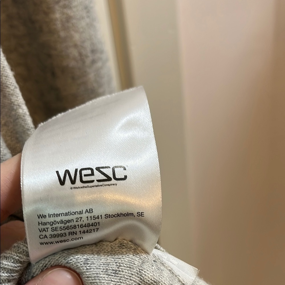 Wesc Knuby Heather Gray 100% Cotton Casual Crew Neck Sweater - Size Large - Picture 14 of 16